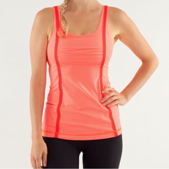 LULULEMON Wholehearted Tank top Tonka Stripe Flare women’s size 8 - Picture 1 of 9